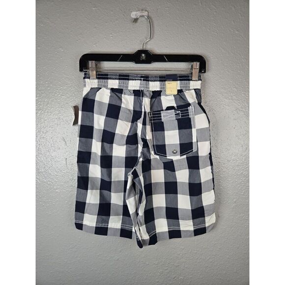 Gap Kids Boy's Blue and White Check Swim Shorts Trunks Size Large 10 NWT - Picture 5 of 7